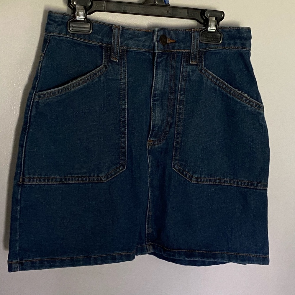 Blue denim skirt